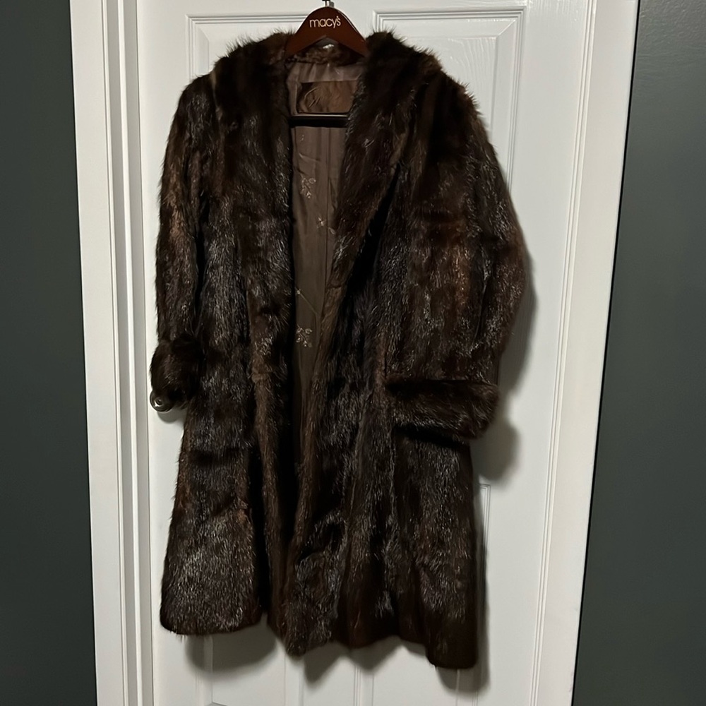 Vintage real mink coat by Evan’s Chicago. Great condition.